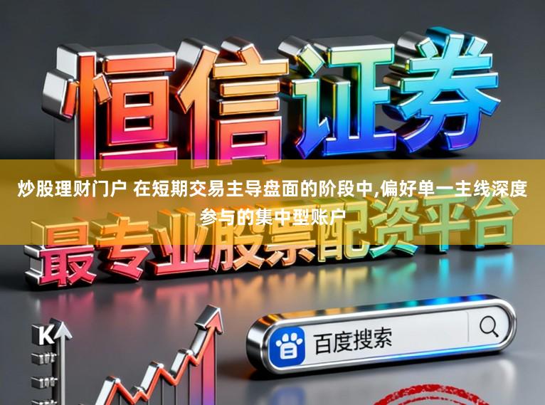 炒股理财门户 在短期交易主导盘面的阶段中，偏好单一主线深度参与的集中型账户